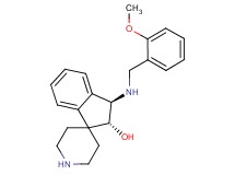 (2R*,3R*)-3-[(2-methoxybenzyl)amino]-2,3-dihydrospiro[indene-1,4'-piperidin]-2-ol