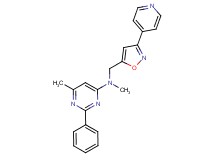 N,6-dimethyl-2-phenyl-N-{[3-(4-pyridinyl)-5-isoxazolyl]methyl}-4-pyrimidinamine