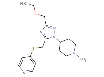4-({[3-(ethoxymethyl)-1-(1-methylpiperidin-4-yl)-1H-1,2,4-triazol-5-yl]methyl}thio)pyridine