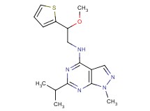 6-isopropyl-N-[2-methoxy-2-(2-thienyl)ethyl]-1-methyl-1H-pyrazolo[3,4-d]pyrimidin-4-amine