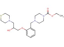 ethyl 4-{2-[2-hydroxy-3-(4-thiomorpholinyl)propoxy]benzyl}-1-piperazinecarboxylate