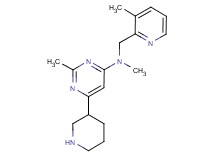 N,2-dimethyl-N-[(3-methylpyridin-2-yl)methyl]-6-piperidin-3-ylpyrimidin-4-amine