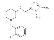 N-[(1,2-dimethyl-1H-imidazol-5-yl)methyl]-1-(2-fluorobenzyl)-3-piperidinamine