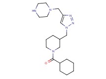 1-[(1-{[1-(cyclohexylcarbonyl)-3-piperidinyl]methyl}-1H-1,2,3-triazol-4-yl)methyl]piperazine trifluoroacetate