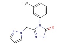 4-(3-methylphenyl)-5-(1H-pyrazol-1-ylmethyl)-2,4-dihydro-3H-1,2,4-triazol-3-one