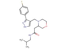 2-(4-{[3-(4-fluorophenyl)-1H-pyrazol-4-yl]methyl}-3-morpholinyl)-N-isobutylacetamide