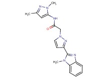N-(1,3-dimethyl-1H-pyrazol-5-yl)-2-[3-(1-methyl-1H-benzimidazol-2-yl)-1H-pyrazol-1-yl]acetamide trifluoroacetate