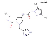 (4S)-4-{[(3,5-dimethyl-1H-pyrazol-1-yl)acetyl]amino}-N-ethyl-1-(1H-imidazol-4-ylmethyl)-L-prolinamide