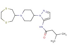 N-{1-[1-(1,4-dithiepan-6-yl)-4-piperidinyl]-1H-pyrazol-5-yl}-3-methylbutanamide