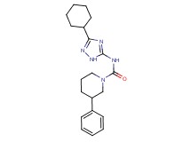 N-(3-cyclohexyl-1H-1,2,4-triazol-5-yl)-3-phenyl-1-piperidinecarboxamide trifluoroacetate