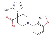 1-furo[3,2-c]pyridin-4-yl-4-(2-methyl-1H-imidazol-1-yl)piperidine-4-carboxylic acid