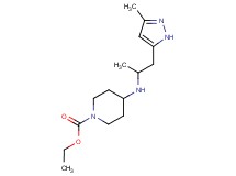 ethyl 4-{[1-methyl-2-(3-methyl-1H-pyrazol-5-yl)ethyl]amino}piperidine-1-carboxylate