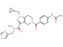 5-[4-(acetylamino)benzoyl]-1-(cyclopropylmethyl)-N-methyl-N-(1,3-thiazol-4-ylmethyl)-4,5,6,7-tetrahydro-1H-pyrazolo[4,3-c]pyridine-3-carboxamide