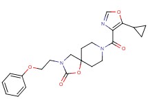 8-[(5-cyclopropyl-1,3-oxazol-4-yl)carbonyl]-3-(2-phenoxyethyl)-1-oxa-3,8-diazaspiro[4.5]decan-2-one