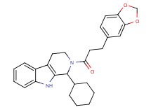 2-[3-(1,3-benzodioxol-5-yl)propanoyl]-1-cyclohexyl-2,3,4,9-tetrahydro-1H-beta-carboline