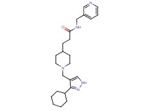 3-{1-[(3-cyclohexyl-1H-pyrazol-4-yl)methyl]-4-piperidinyl}-N-(3-pyridinylmethyl)propanamide