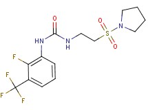 N-[2-fluoro-3-(trifluoromethyl)phenyl]-N'-[2-(pyrrolidin-1-ylsulfonyl)ethyl]urea