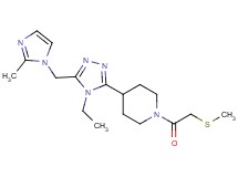 4-{4-ethyl-5-[(2-methyl-1H-imidazol-1-yl)methyl]-4H-1,2,4-triazol-3-yl}-1-[(methylthio)acetyl]piperidine