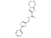 N-{[2-(2-pyrazinyl)-1,3-thiazol-4-yl]methyl}-5,6,7,8-tetrahydroimidazo[1,2-a]pyrazine-2-carboxamide