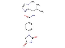 4-(2,4-dioxoimidazolidin-1-yl)-N-[2-methyl-1-(1-methyl-1H-imidazol-2-yl)propyl]benzamide