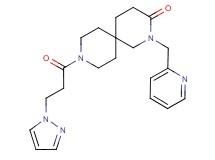 9-[3-(1H-pyrazol-1-yl)propanoyl]-2-(pyridin-2-ylmethyl)-2,9-diazaspiro[5.5]undecan-3-one