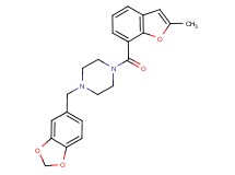 1-(1,3-benzodioxol-5-ylmethyl)-4-[(2-methyl-1-benzofuran-7-yl)carbonyl]piperazine trifluoroacetate