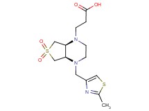 3-[(4aR*,7aS*)-4-[(2-methyl-1,3-thiazol-4-yl)methyl]-6,6-dioxidohexahydrothieno[3,4-b]pyrazin-1(2H)-yl]propanoic acid