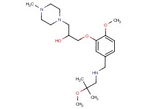 1-(2-methoxy-5-{[(2-methoxy-2-methylpropyl)amino]methyl}phenoxy)-3-(4-methyl-1-piperazinyl)-2-propanol