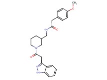 N-{[1-(1H-indazol-3-ylacetyl)-3-piperidinyl]methyl}-2-(4-methoxyphenyl)acetamide