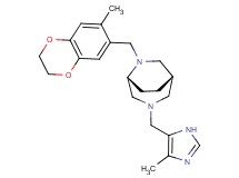 (1S*,5R*)-6-[(7-methyl-2,3-dihydro-1,4-benzodioxin-6-yl)methyl]-3-[(4-methyl-1H-imidazol-5-yl)methyl]-3,6-diazabicyclo[3.2.2]nonane