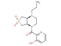 2-{[(4aS*,7aR*)-6,6-dioxido-4-propylhexahydrothieno[3,4-b]pyrazin-1(2H)-yl]carbonyl}-3-pyridinol
