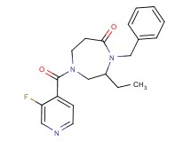4-benzyl-3-ethyl-1-(3-fluoroisonicotinoyl)-1,4-diazepan-5-one