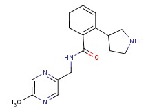 N-[(5-methyl-2-pyrazinyl)methyl]-2-(3-pyrrolidinyl)benzamide hydrochloride