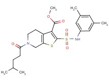 methyl 2-{[(3,5-dimethylphenyl)amino]sulfonyl}-6-(4-methylpentanoyl)-4,5,6,7-tetrahydrothieno[2,3-c]pyridine-3-carboxylate
