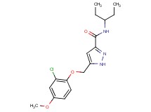 5-[(2-chloro-4-methoxyphenoxy)methyl]-N-(1-ethylpropyl)-1H-pyrazole-3-carboxamide