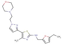 N-[(5-ethyl-2-furyl)methyl]-4-methyl-5-{1-[2-(4-morpholinyl)ethyl]-1H-pyrazol-3-yl}-1,3-thiazol-2-amine