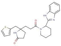 5-{3-[2-(1H-benzimidazol-2-yl)-1-piperidinyl]-3-oxopropyl}-5-(2-thienylmethyl)-2-pyrrolidinone