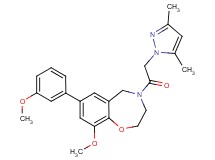 4-[(3,5-dimethyl-1H-pyrazol-1-yl)acetyl]-9-methoxy-7-(3-methoxyphenyl)-2,3,4,5-tetrahydro-1,4-benzoxazepine