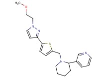 3-[1-({5-[1-(2-methoxyethyl)-1H-pyrazol-3-yl]-2-thienyl}methyl)-2-piperidinyl]pyridine
