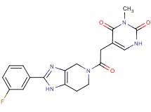 5-{2-[2-(3-fluorophenyl)-1,4,6,7-tetrahydro-5H-imidazo[4,5-c]pyridin-5-yl]-2-oxoethyl}-3-methylpyrimidine-2,4(1H,3H)-dione