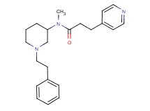 N-methyl-N-[1-(2-phenylethyl)-3-piperidinyl]-3-(4-pyridinyl)propanamide