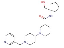 N-[1-(hydroxymethyl)cyclopentyl]-1'-(pyridin-3-ylmethyl)-1,4'-bipiperidine-3-carboxamide