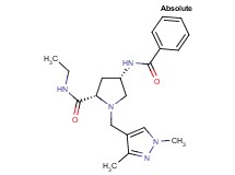 (4S)-4-(benzoylamino)-1-[(1,3-dimethyl-1H-pyrazol-4-yl)methyl]-N-ethyl-L-prolinamide