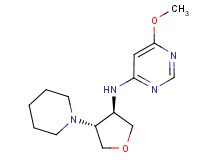 6-methoxy-N-[(3R*,4R*)-4-piperidin-1-yltetrahydrofuran-3-yl]pyrimidin-4-amine