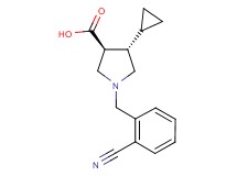 (3S*,4S*)-1-(2-cyanobenzyl)-4-cyclopropyl-3-pyrrolidinecarboxylic acid