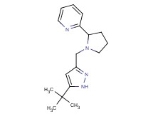 2-{1-[(5-tert-butyl-1H-pyrazol-3-yl)methyl]-2-pyrrolidinyl}pyridine