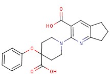 2-(4-carboxy-4-phenoxypiperidin-1-yl)-6,7-dihydro-5H-cyclopenta[b]pyridine-3-carboxylic acid