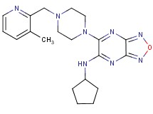 N-cyclopentyl-6-{4-[(3-methyl-2-pyridinyl)methyl]-1-piperazinyl}[1,2,5]oxadiazolo[3,4-b]pyrazin-5-amine