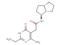 2-(2-ethyl-4-methyl-6-oxo-1,6-dihydropyrimidin-5-yl)-N-[(1S*,3aS*,6aS*)-octahydropentalen-1-yl]acetamide