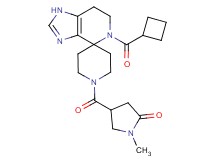 4-{[5-(cyclobutylcarbonyl)-1,5,6,7-tetrahydro-1'H-spiro[imidazo[4,5-c]pyridine-4,4'-piperidin]-1'-yl]carbonyl}-1-methylpyrrolidin-2-one